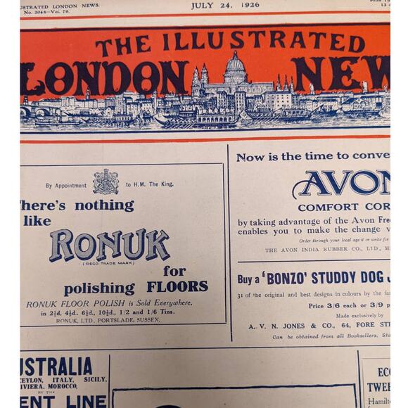Vintage Illustrated London News Magazine Issue History Collection July 24, 1926 - Picture 2 of 12